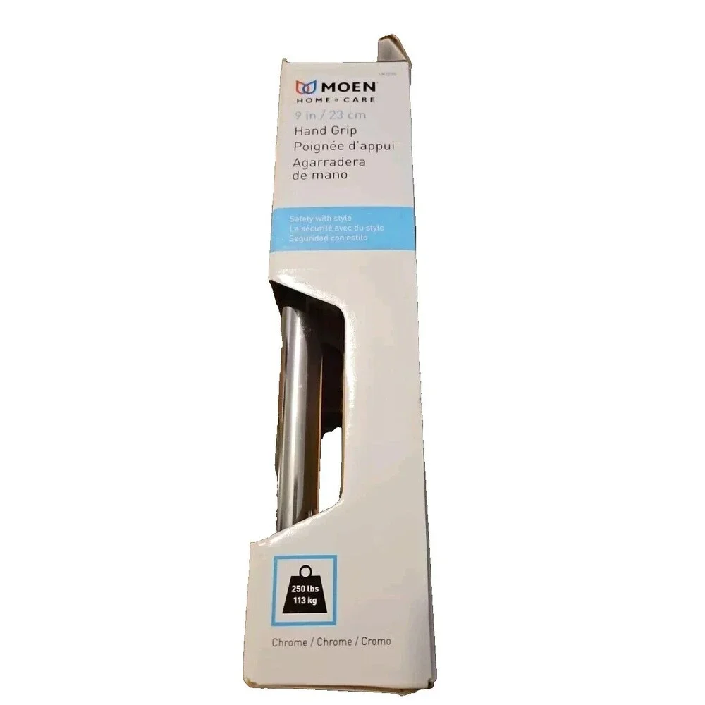 New MOEN Home Care 9 in. x 7/8 in. Grab Bar in Chrome LR2250 250 Lbs.